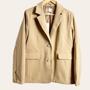 Urban Outfitters Jules Oversized Slouchy Beige Blazer Jacket Size M